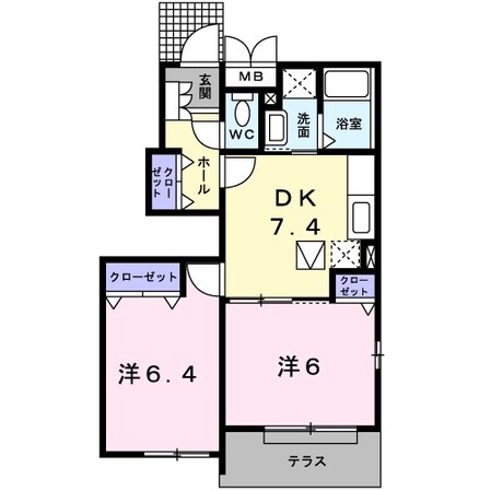 徳和駅 徒歩15分 1階の物件間取画像